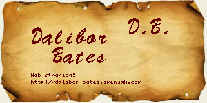 Dalibor Bates vizit kartica